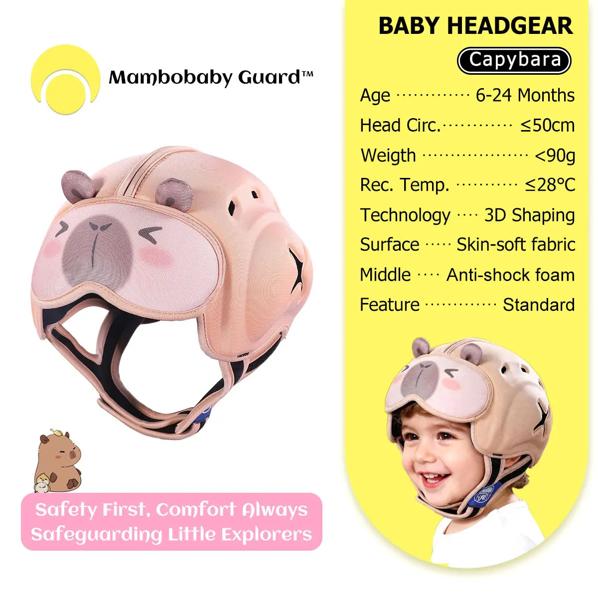 CowLost | mambobaby-guard-hat-bear-safe-anti-shock-baby-helmet |31