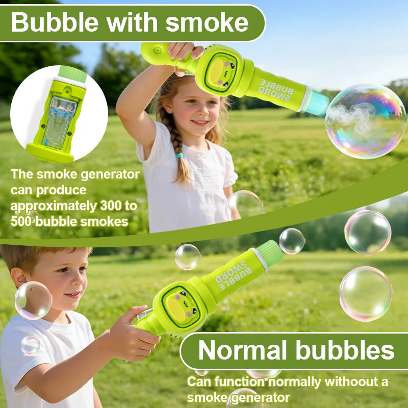 Cute Animal Bubble Machine with Colorful Lights and Smoke for Summer Party Toy
