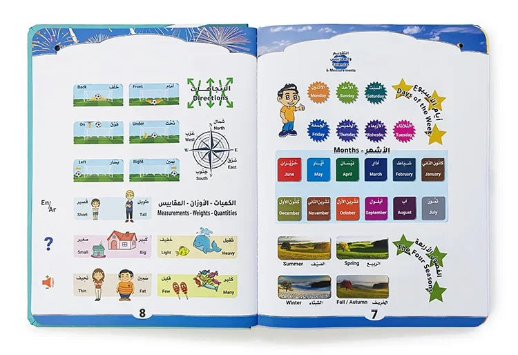 Arabic English Point Reading Puzzle Audio Book Early Education Montessori Toy