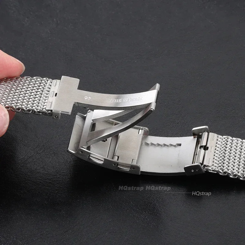 CowLost | 18mm-20mm-22mm-milanese-mesh-bracelet-for-big-wrist-extended-length-band-folding-buckle-men-luxury-stainless-steel-wristband |6