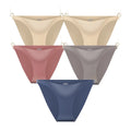 CowLost | product_id-5pcs-womens-seamless-low-waist-ultra-thin-ice-silk-briefs-solid-colors |17
