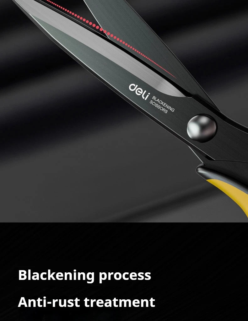 CowLost | deli-stainless-steel-anti-stick-scissors-alloy-stationery |9