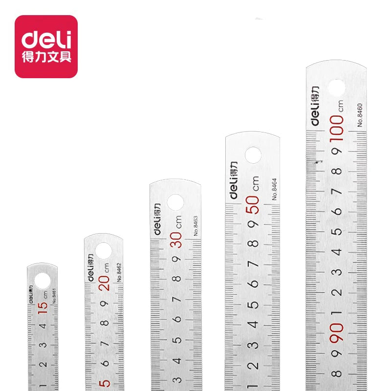 CowLost | deli-stainless-steel-ruler-for-students-and-woodworkers |1