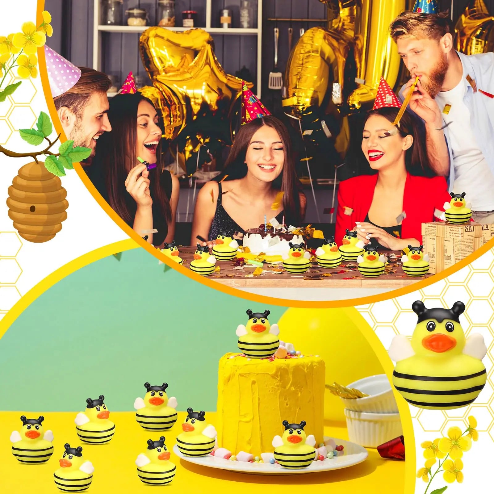 CowLost | product_id-bee-rubber-duck-toy-floating-bath-gift-for-birthday-party-and-classroom-reward |5