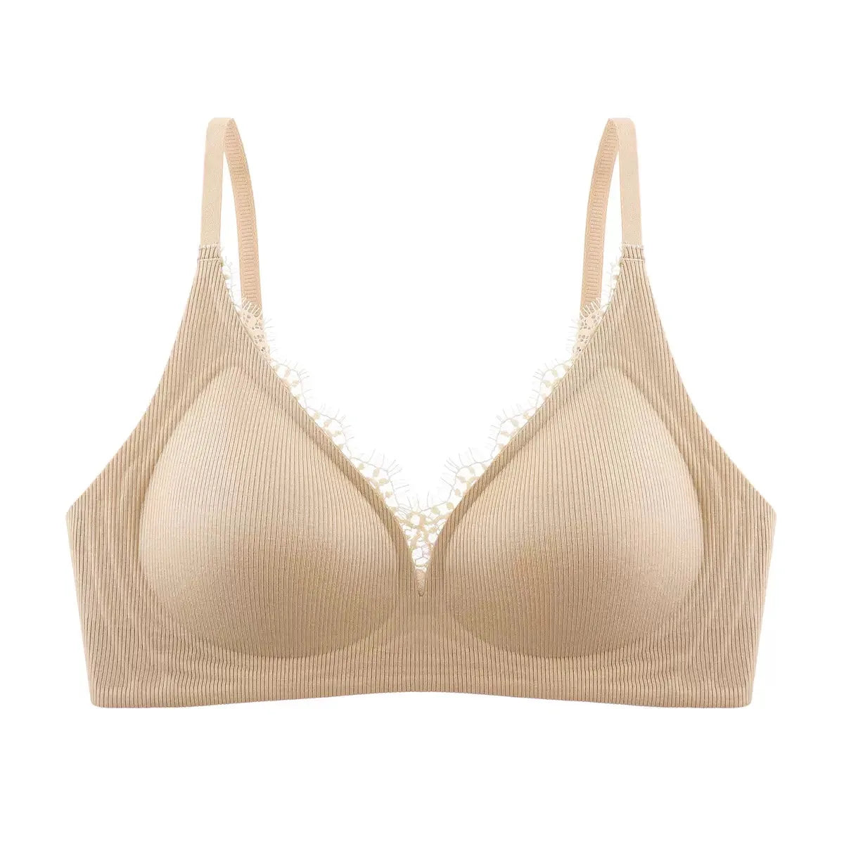 CowLost | product_id-french-lace-wire-free-push-up-bra-for-small-large-breasts |8