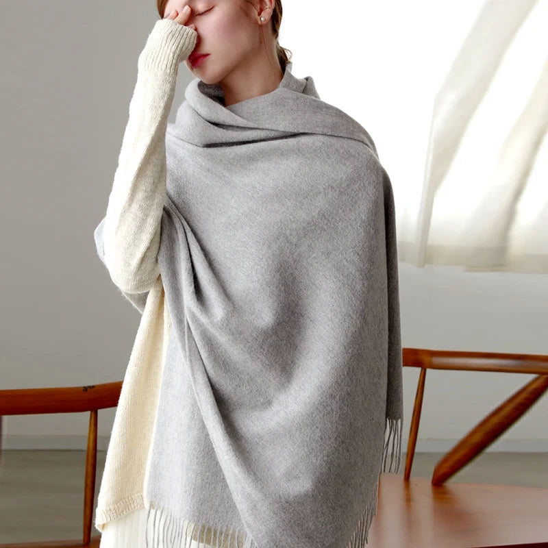 CowLost | wool-scarf-women-thick-cashmere-winter-scars |51
