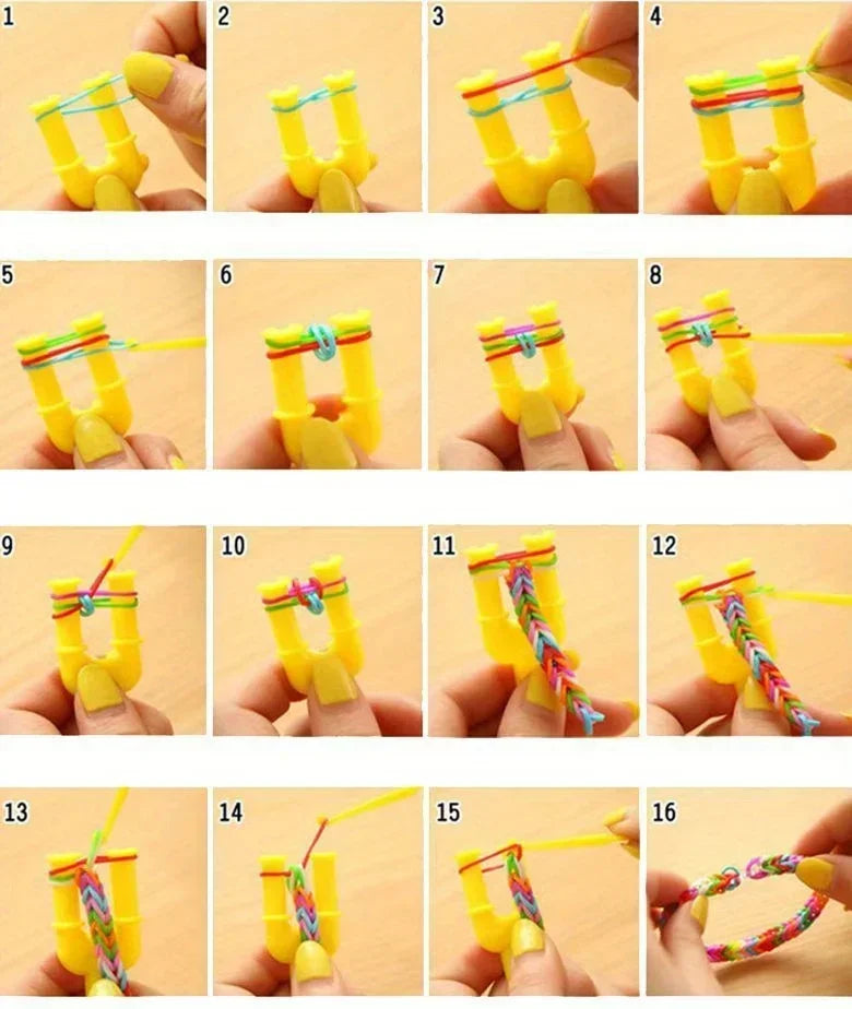 3000pcs Transparent Colored Rubber Loom Bands DIY Bracelet Necklace Toy Gift