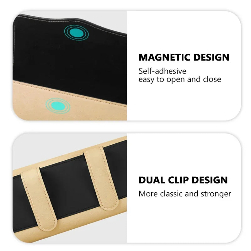 CowLost | product_id-car-sun-visor-sunglasses-holder-organizer-suede-leather-case |6