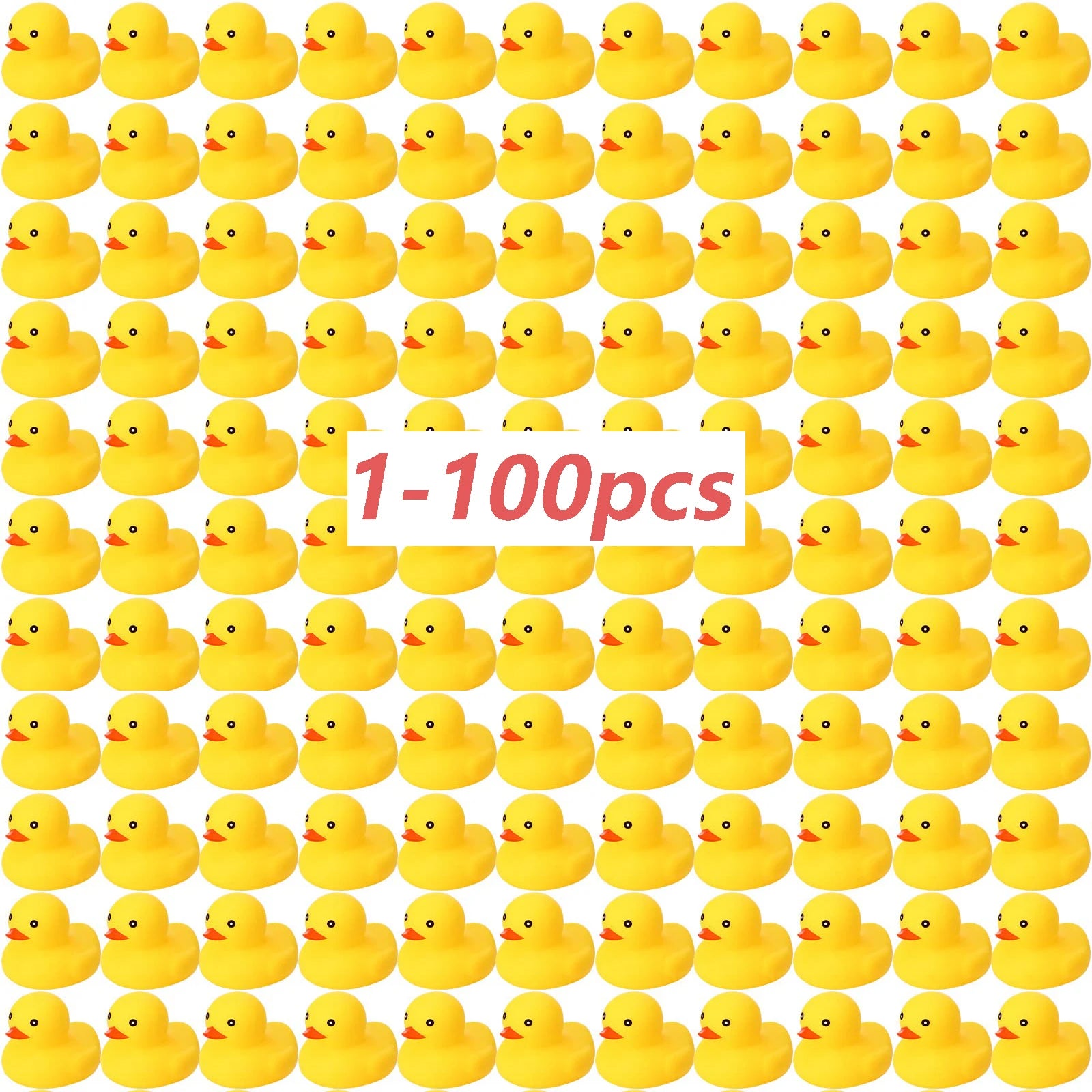 CowLost | product_id-1-100-pcs-yellow-squeaky-rubber-ducks-for-party-favors-prizes-and-car-decor |1