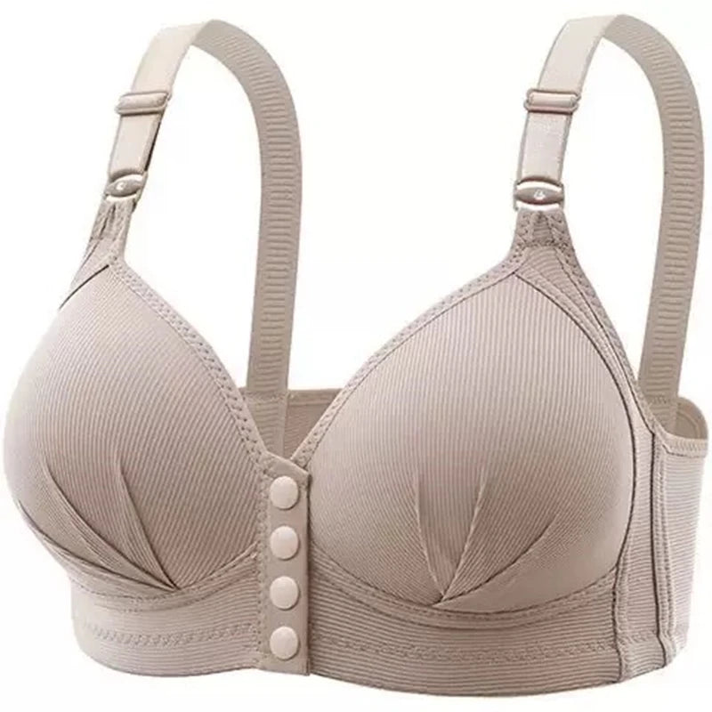 CowLost | product_id-wire-free-front-buckle-thin-cup-nursing-bra-for-middle-aged-moms |9