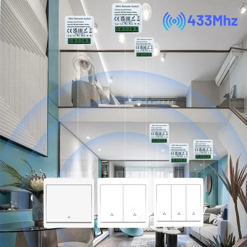 CowLost | wireless-receivers-product_id-rf433mhz-wireless-1-3-gang-wall-light-switch-panel-with-16a-relay-receiver-for-led-lamps |7