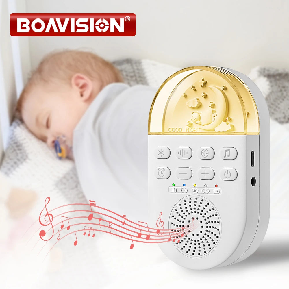 CowLost | portable-white-noise-baby-sleep-machine-24-soothing-sounds-soft-breath-light-30-60-90-timing-for-baby-adult-office-travel |1