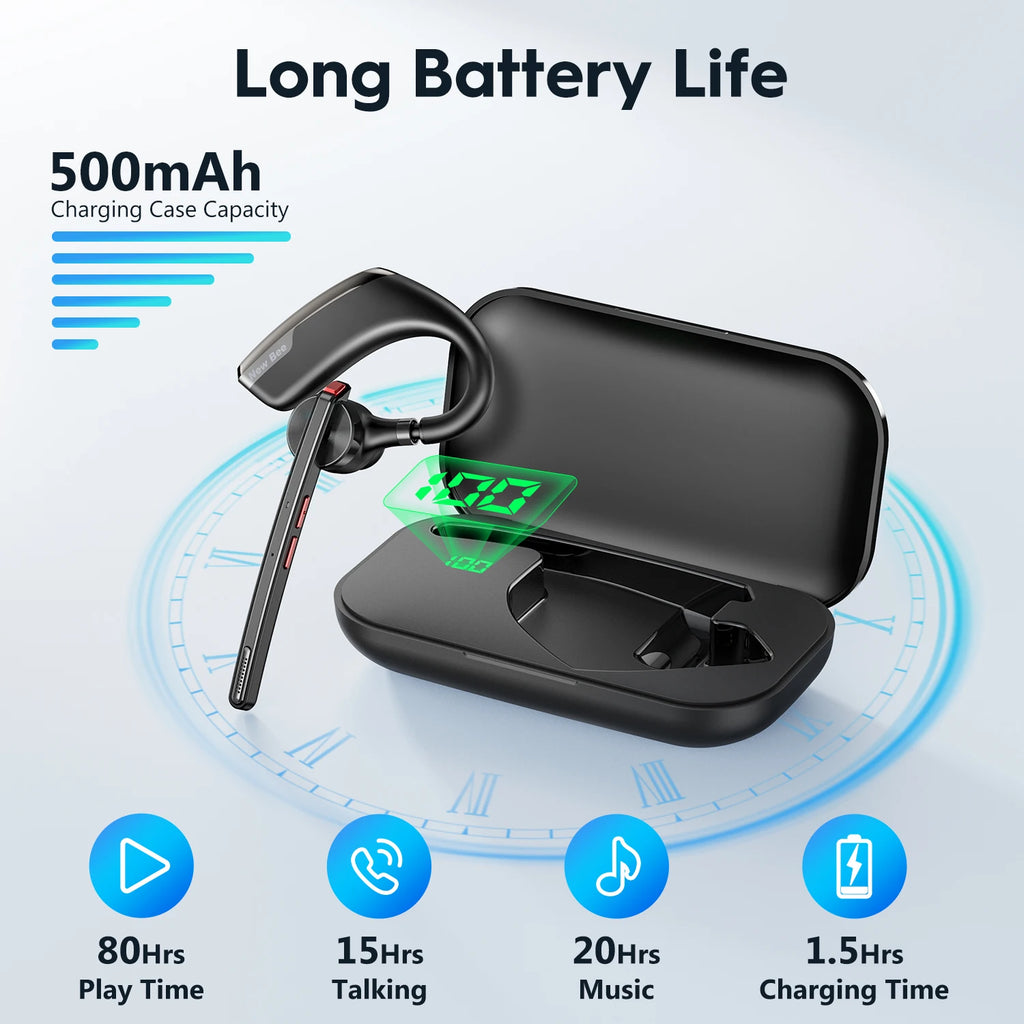 CowLost | mobile-phone-cases-new-bee-m51-bluetooth-v5-2-wireless-earphones-with-dual-mic-and-ear-hook |2