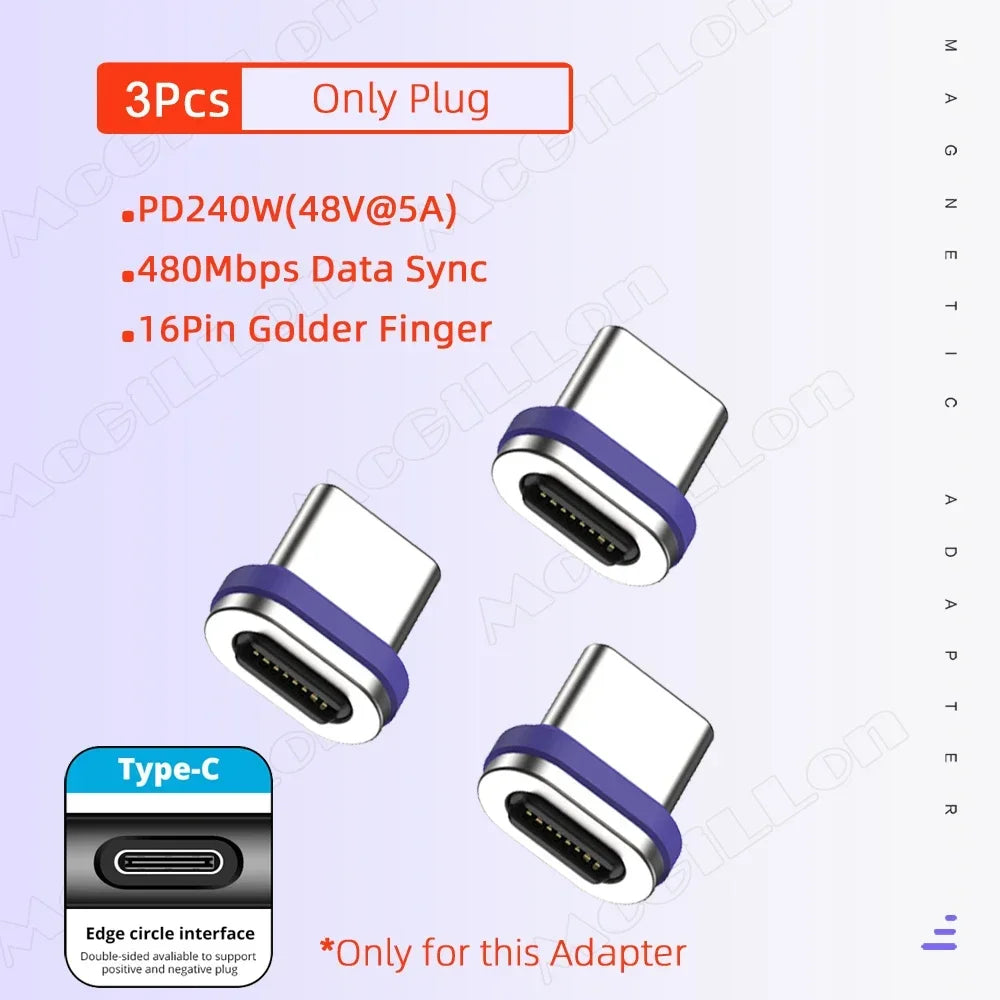 CowLost | product_id-16pin-usb-c-to-usb-c-magnetic-adapter-pd-240w-fast-charging-data-converter-for-iphone-16-15-macbook-samsung-xiaomi |19