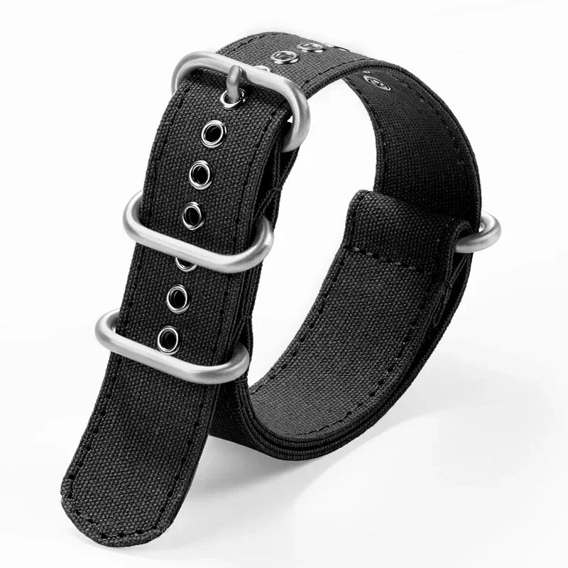 CowLost | product_id-canvas-nylon-watch-strap-with-stainless-steel-buckle-for-seiko-smartwatches-18-20-22-24mm |22