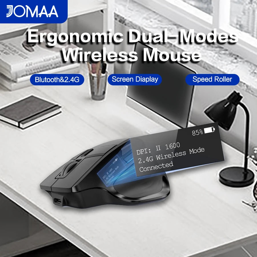 CowLost | product_id-jomaa-vertical-rechargeable-wireless-mouse-bluetooth-2-4g-8-buttons-oled-display-for-laptop-pc |7