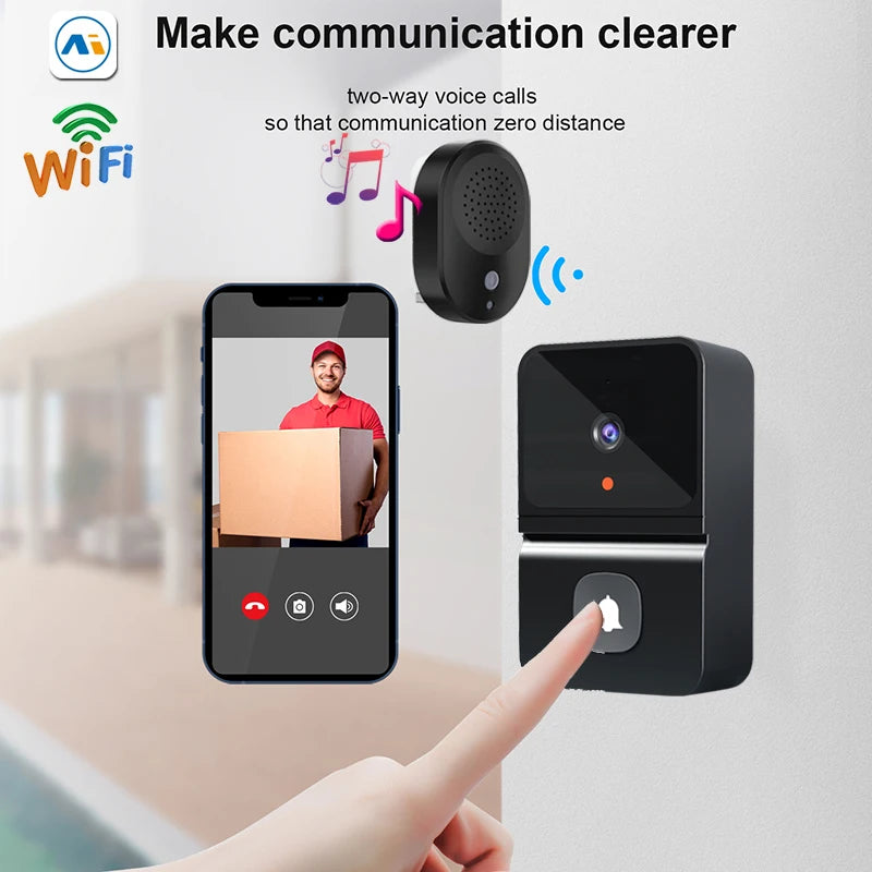 CowLost | intelligent-wireless-doorbell-home-welcome-doorbell-waterproof-300m-remote-smart-door-bell |5