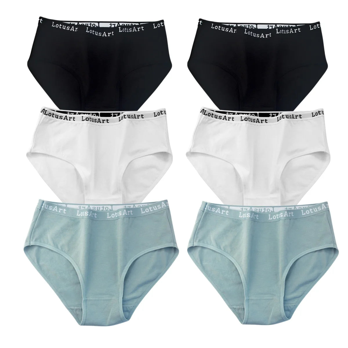 CowLost | product_id-6pcs-women-s-high-rise-seamless-cotton-briefs-m-2xl-solid-colors |19