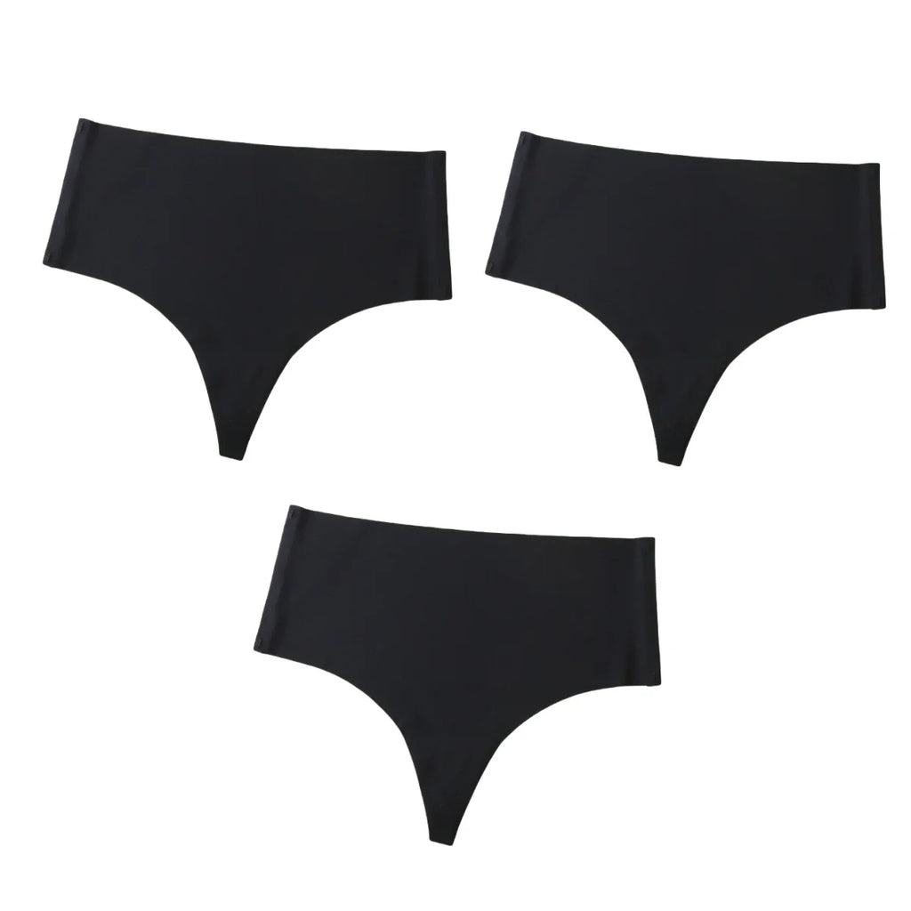 CowLost | product_id-3pcs-women-high-waist-seamless-soft-g-string-thongs-panties |21