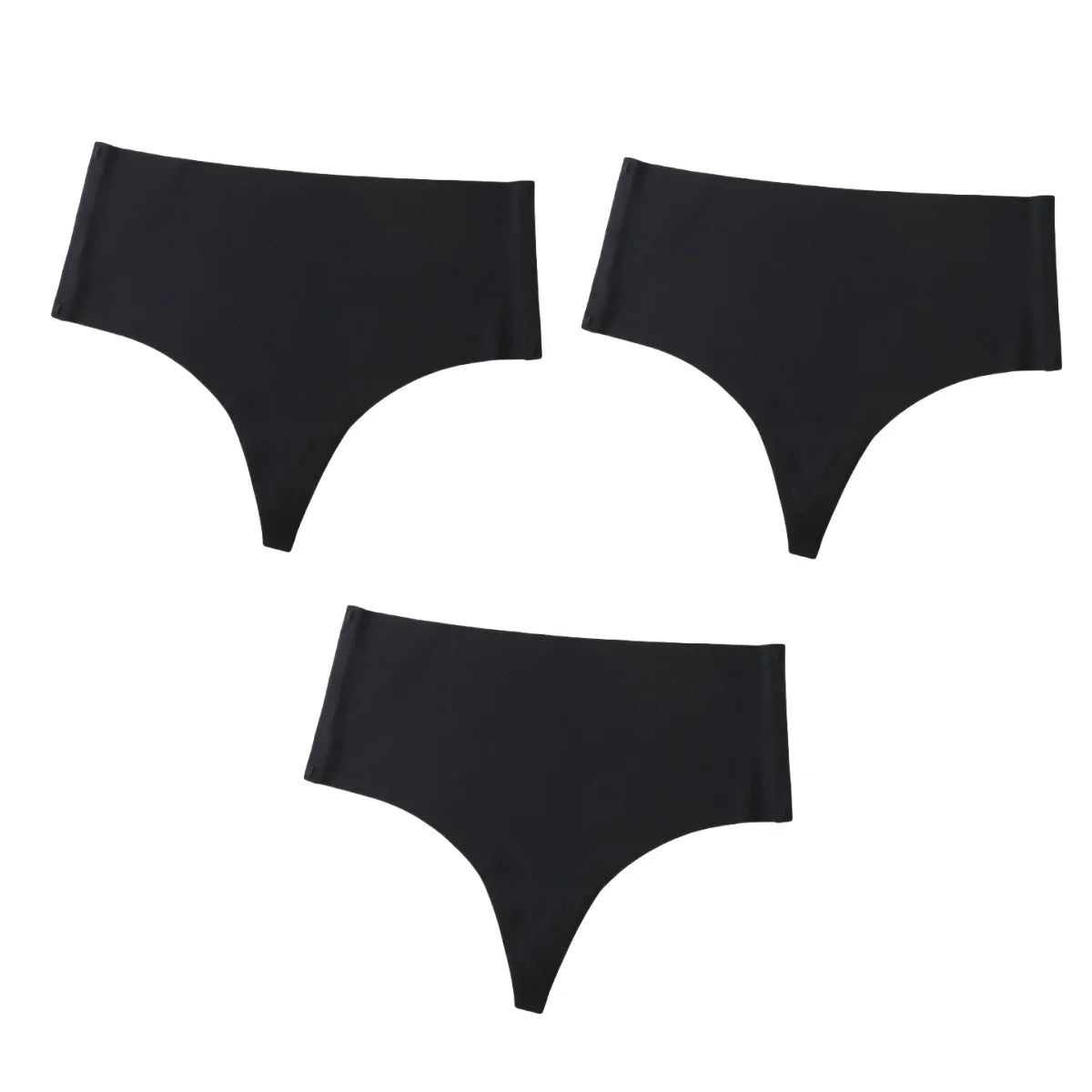CowLost | product_id-3pcs-women-high-waist-seamless-soft-g-string-thongs-panties |21