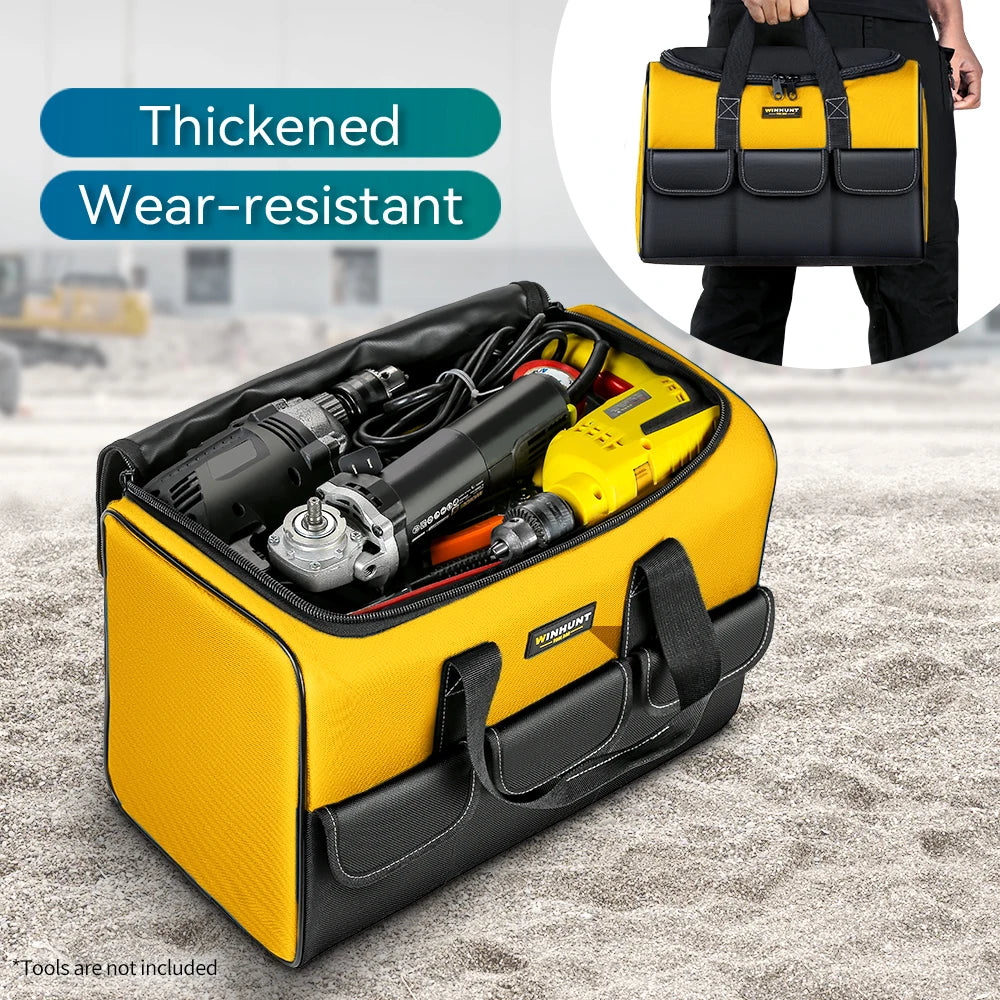 CowLost | product_id-17-inch-large-tool-bag-with-6-exterior-pockets-for-electricians-and-diy-enthusiasts |5