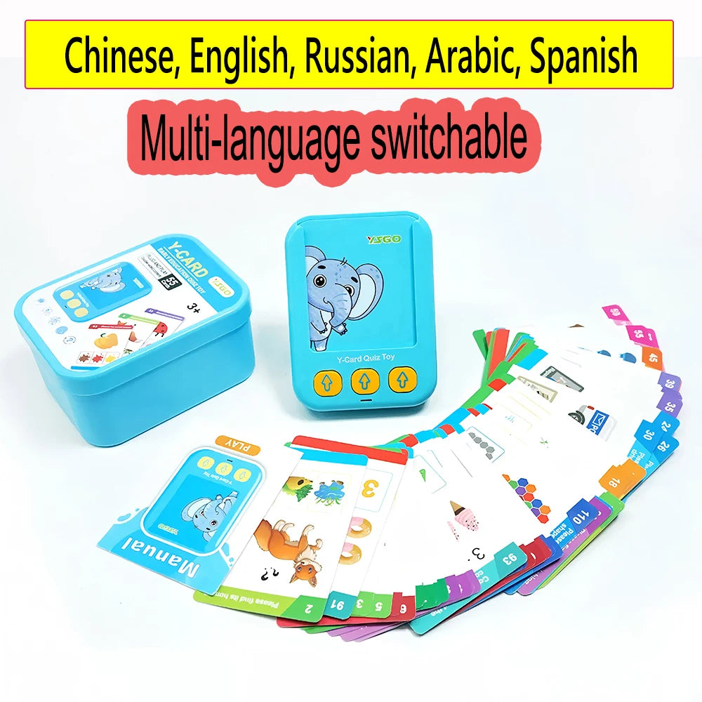 Talking Flash Cards Educational Toy for Kids Toddlers Ages 3-6 Easy Carry Classroom Learning