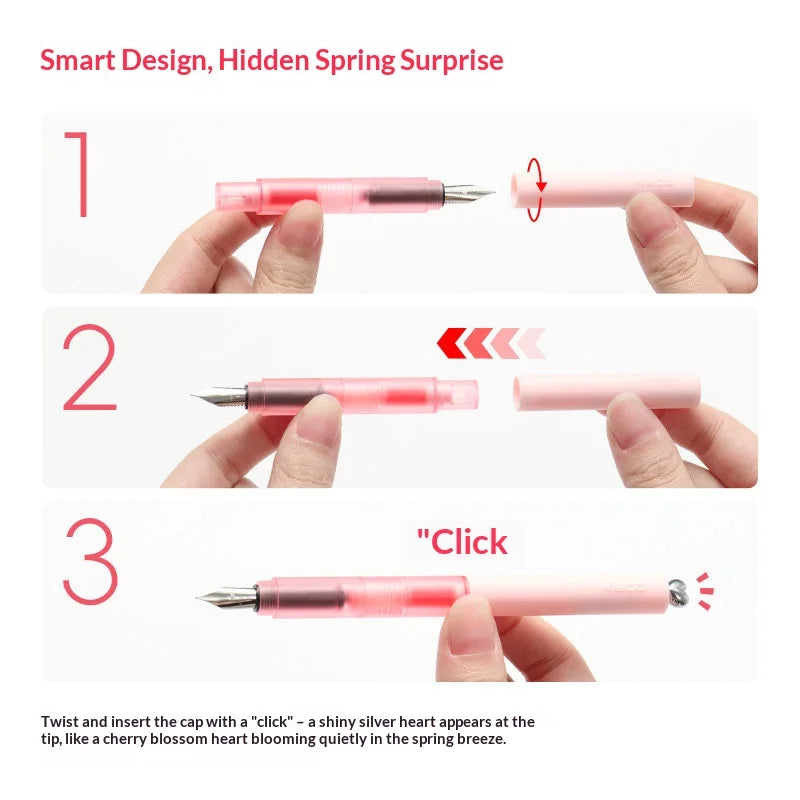 CowLost | product_id-kaco-heartfelt-ef-calligraphy-fountain-pen-with-replaceable-ink-smooth-writing-for-students-writers |4