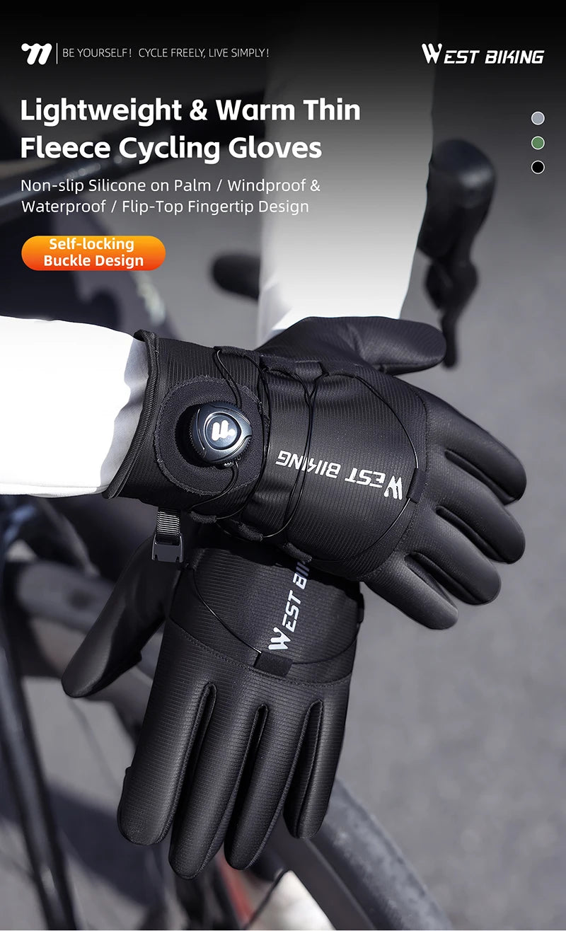 CowLost | west-biking-self-locking-bike-gloves-winter-fleece-thermal-cycling-gloves-with-rotating-buckle-waterproof-mtb-motorcycle-gloves |7