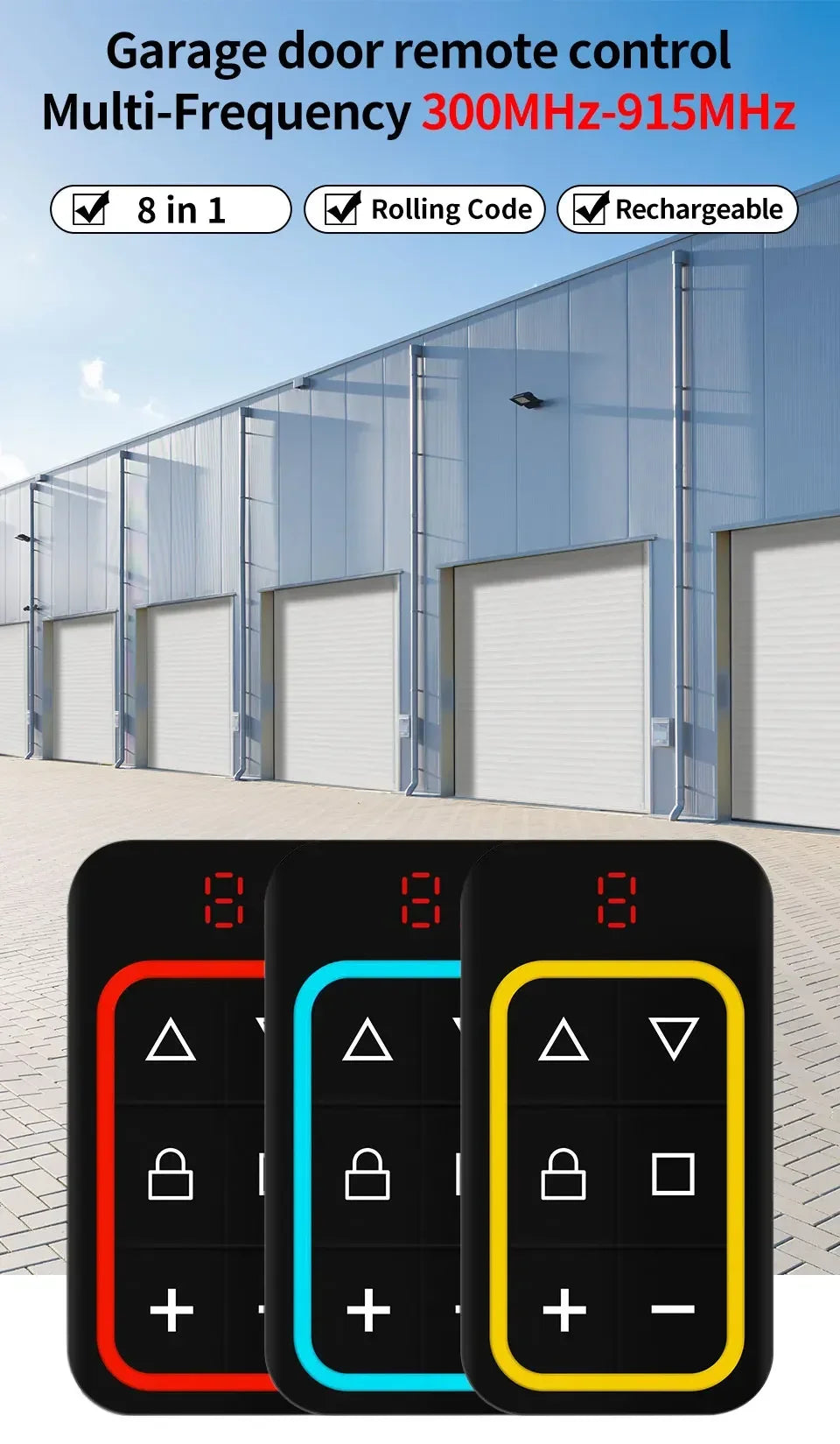 CowLost | product_id-ggbee-8-in-1-universal-rechargeable-garage-door-remote-300-915mhz-multi-frequency-key-duplicator |7