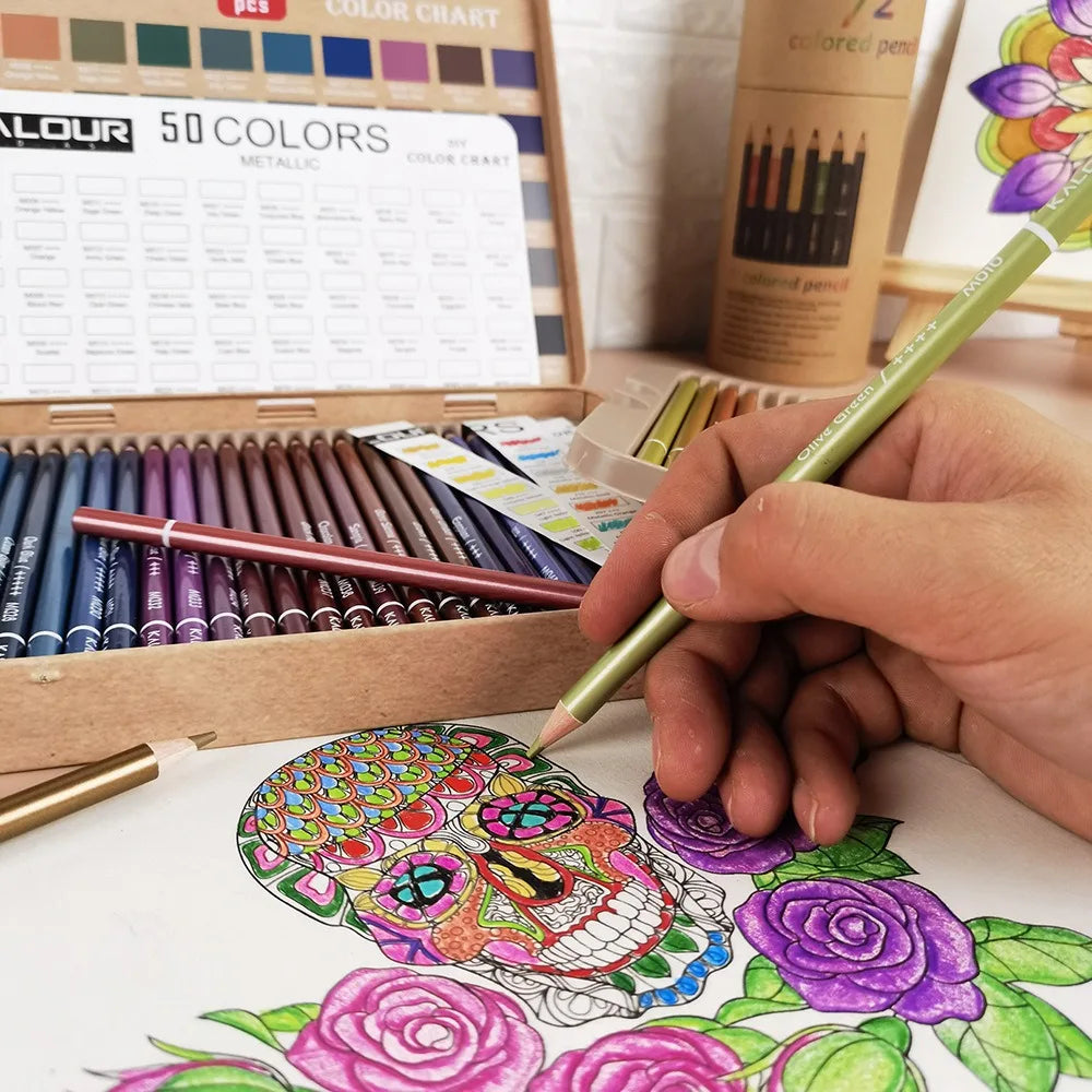 CowLost | art-pencils-product_id-kalour-oil-colored-pencils-set-50-300-pcs-professional-drawing-art-supplies |60
