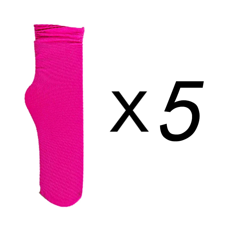 CowLost | 5-pairs-women-girls-summer-spring-thin-loose-socks-set |21