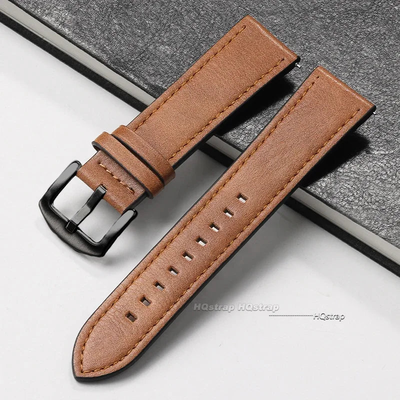 CowLost | product_id-calfskin-leather-watch-band-for-huawei-18mm-20mm-22mm-with-silver-stainless-steel-buckle |20