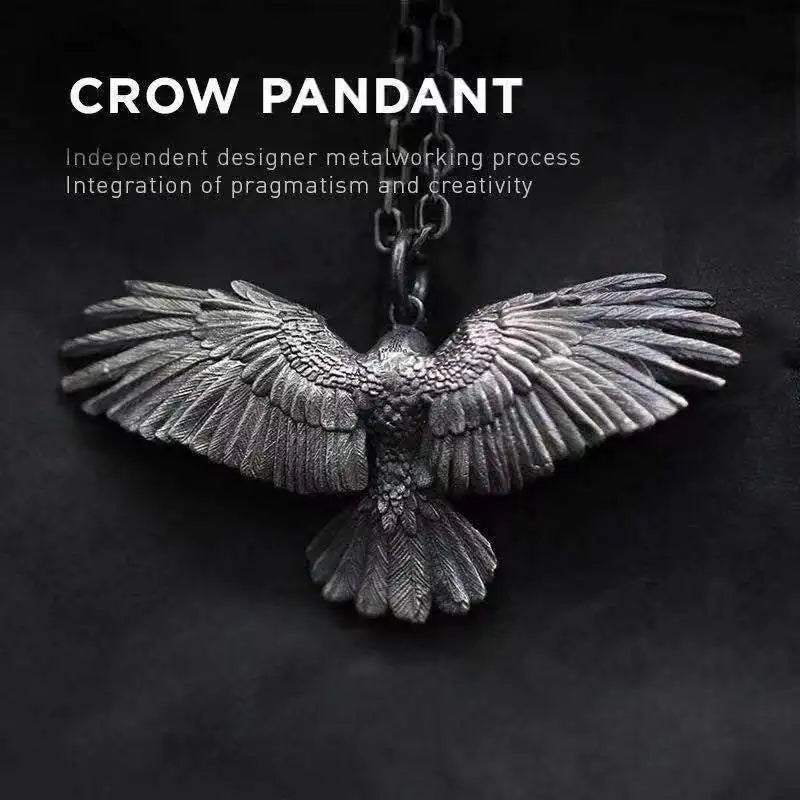 CowLost | product_id-2022-fashion-simple-compact-crow-raven-eagle-pendant-necklace-for-men-and-women |2