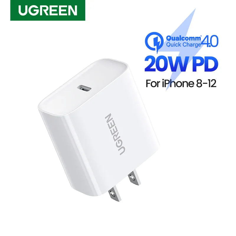 CowLost | ugreen-quick-charge-4-0-3-0-qc-pd-charger-20w-usb-type-c-fast-charger |1