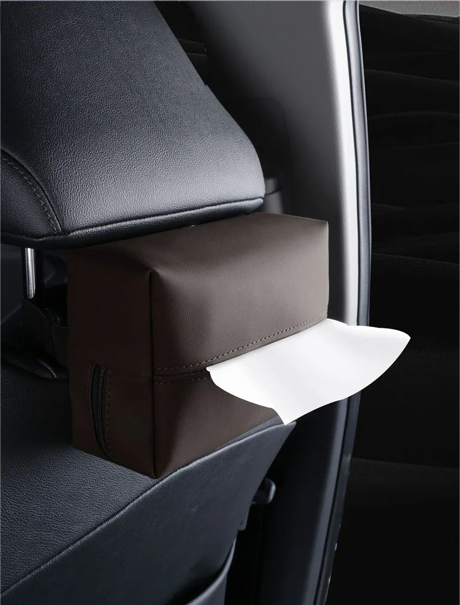 CowLost | paper-towel-holders-product_id-nappa-leather-car-tissue-box-holder-hanging-on-sun-visor-or-seat-back-organizer |18