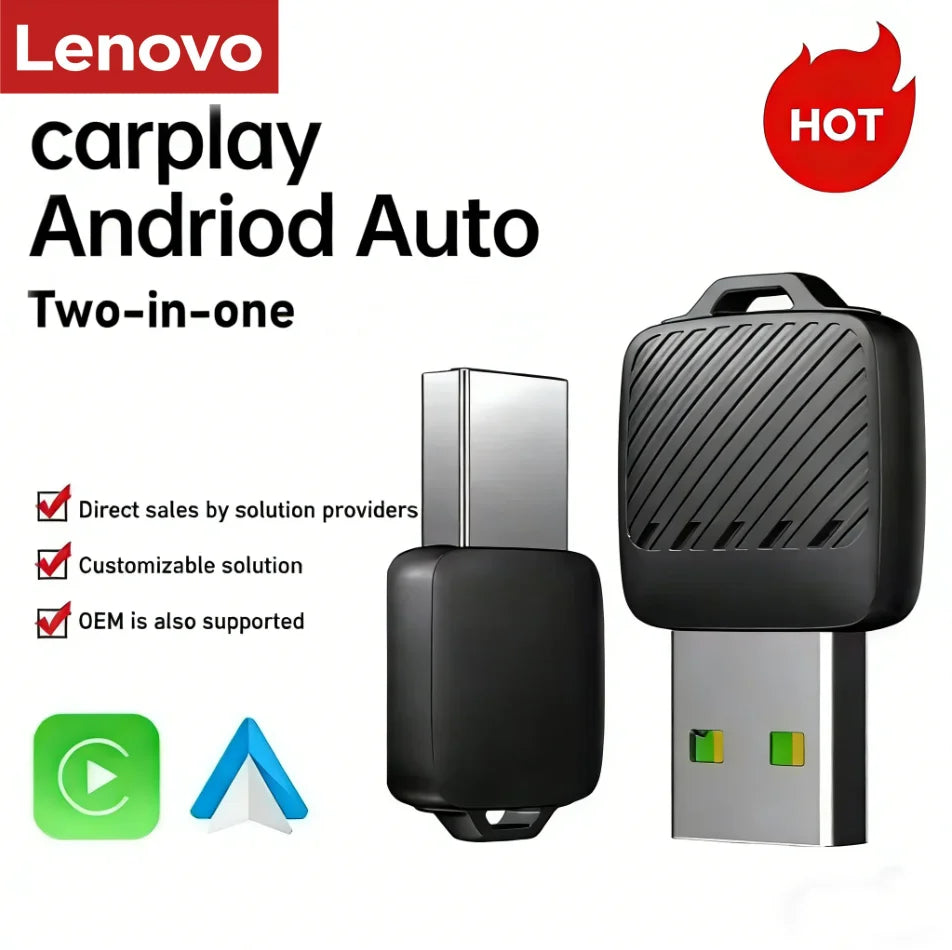 CowLost | lenovo-2-in-1-wireless-android-auto-adapter-wireless-carplay-dongle-car-intelligent-systems-ai-smart-box-for-car-wired-carplay |1
