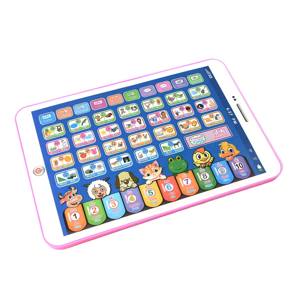 Bilingual French Arabic English Early Learning Educational Toy for Children Preschool Pad