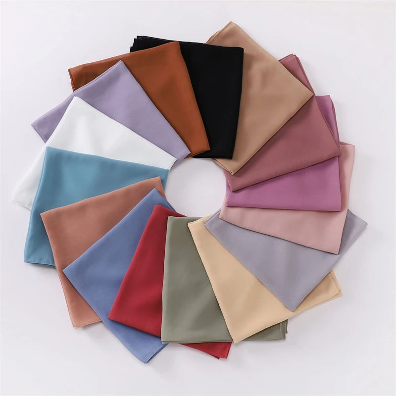 CowLost | 90-90cm-square-solid-color-women-chiffon-hijab |3