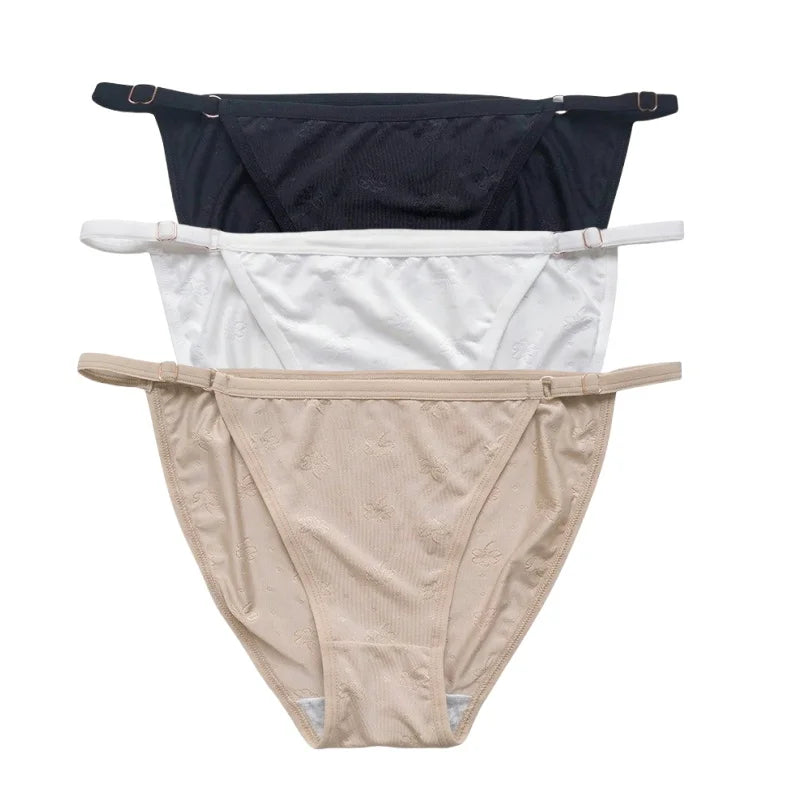CowLost | product_id-3pcs-women-s-low-rise-ice-silk-brazilian-briefs-s-xl-solid-colors |12