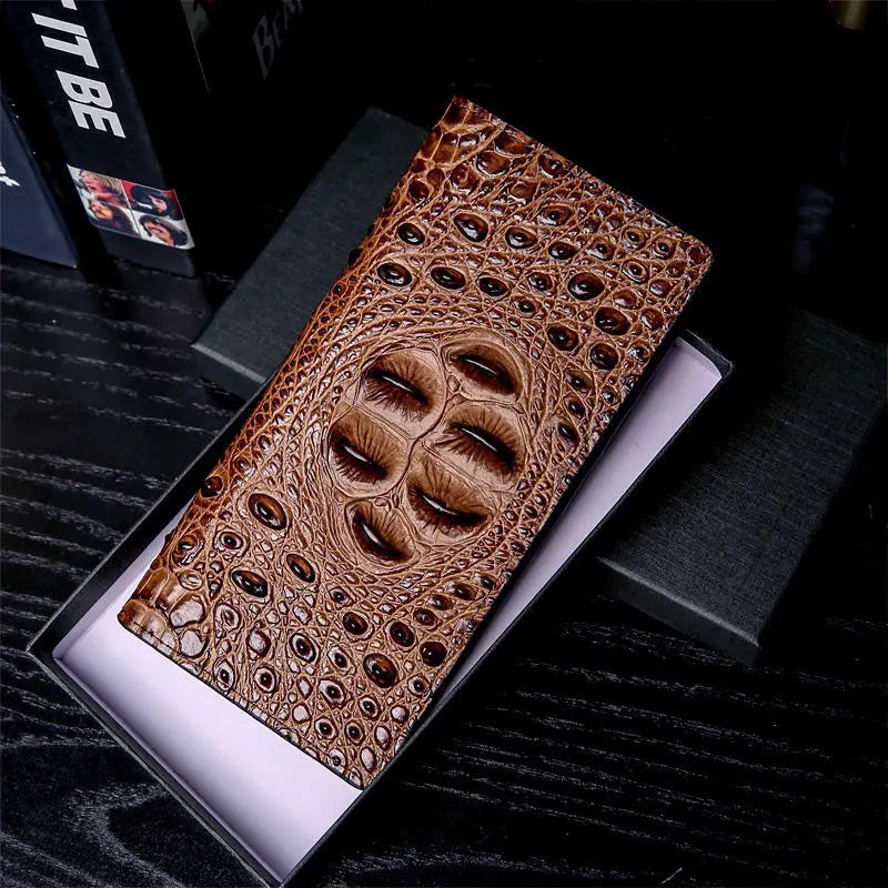 CowLost | men-wallets-business-long-crocodile-genuine-leather |14