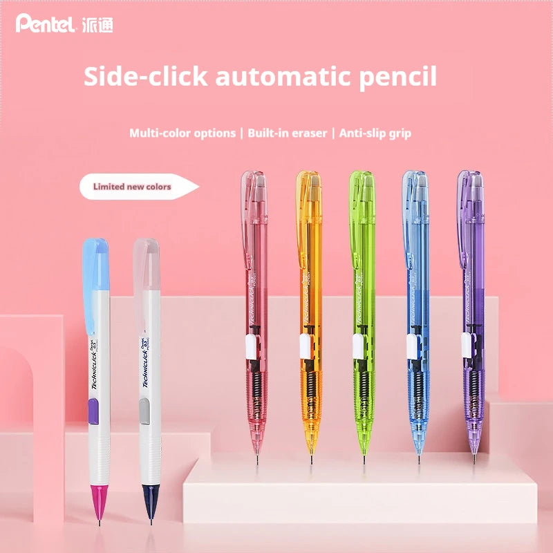 CowLost | product_id-pentel-pd105t-0-5mm-mechanical-pencil-break-resistant-lead-color-blocked-transparent-side-smooth-writing |3