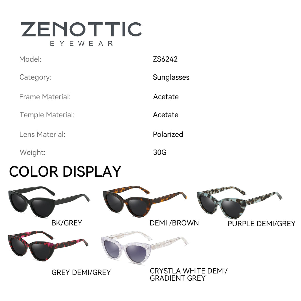 CowLost | zenottic-retro-cat-eye-polarized-sunglasses-handmade-acetate-uv400-protection |3