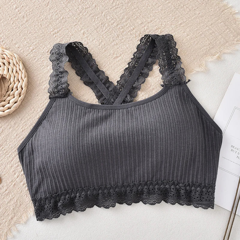 CowLost | product_id-women-s-lace-seamless-wire-free-bralette-crop-top-with-removable-pads |43