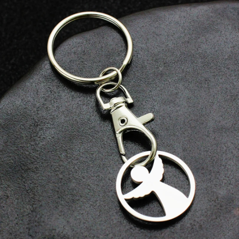 1/10PCS Stainless Steel Shopping Cart Token Keychains Portable Trolley Coin Removers