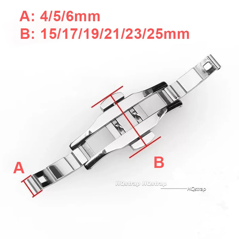 CowLost | product_id-stainless-steel-butterfly-double-click-buckle-clasp-for-4mm-6mm-watch-bands |7