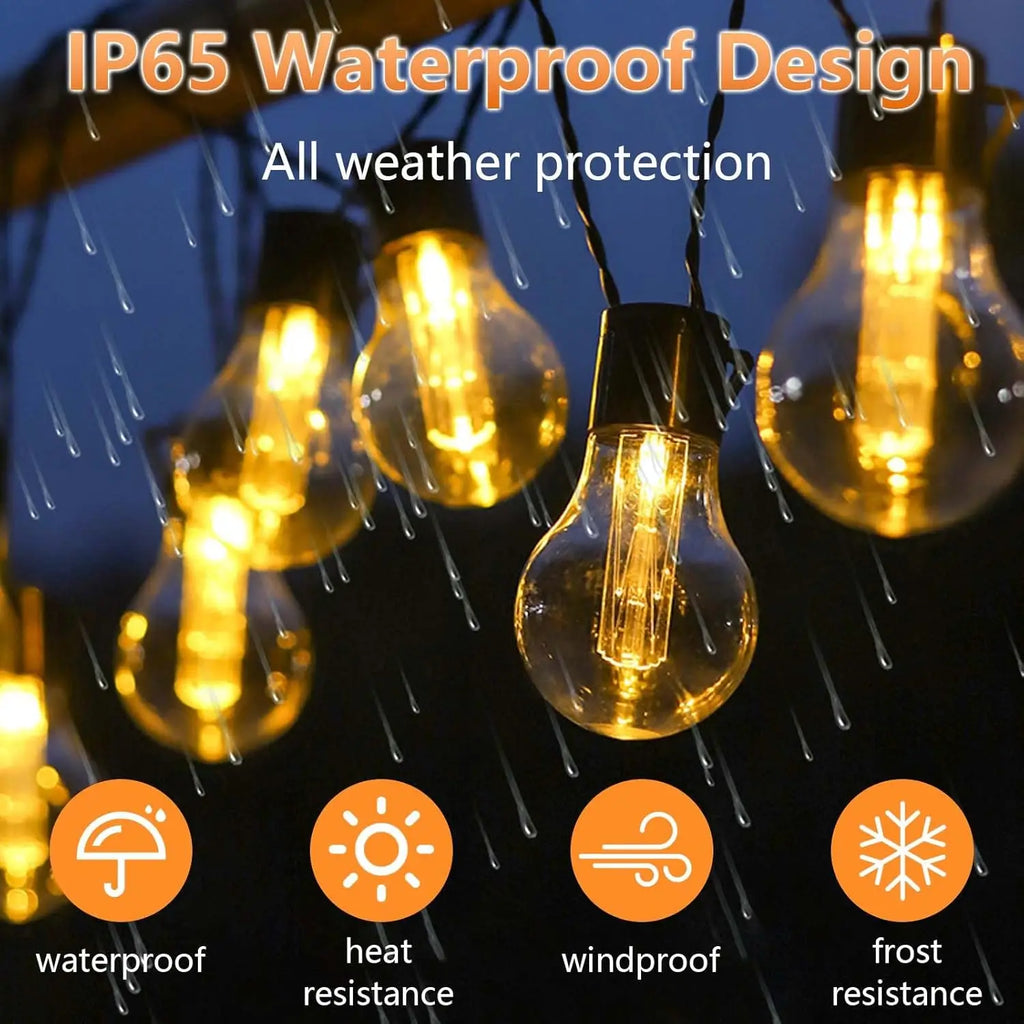 Solar LED String Lights 11.7M/8.9M with Remote, USB, 8 Modes, IP65 Waterproof for Outdoor Garden, Terrace, Balcony