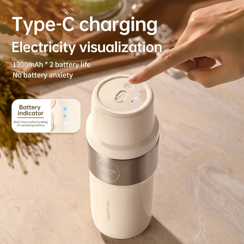 CowLost | product_id-homefish-350ml-portable-usb-rechargeable-insulated-304-stainless-steel-juicer-with-26-blades |5
