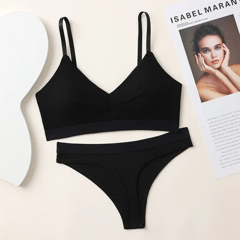 CowLost | product_id-comfort-cotton-push-up-bra-low-waist-t-back-thong-set-for-women |7