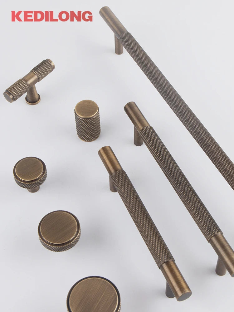 CowLost | kedlo-european-luxury-solid-brass-embossed-gold-500mm-long-handle-american-retro-antique-drawer-t-handle |12