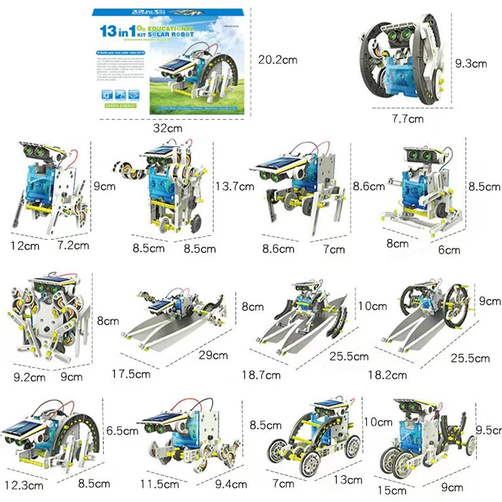 13-in-1 Solar Robot Kit DIY STEM Science Toys for Kids Gifts